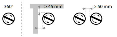 minimal distances SC+ butterfly valves Rf-t